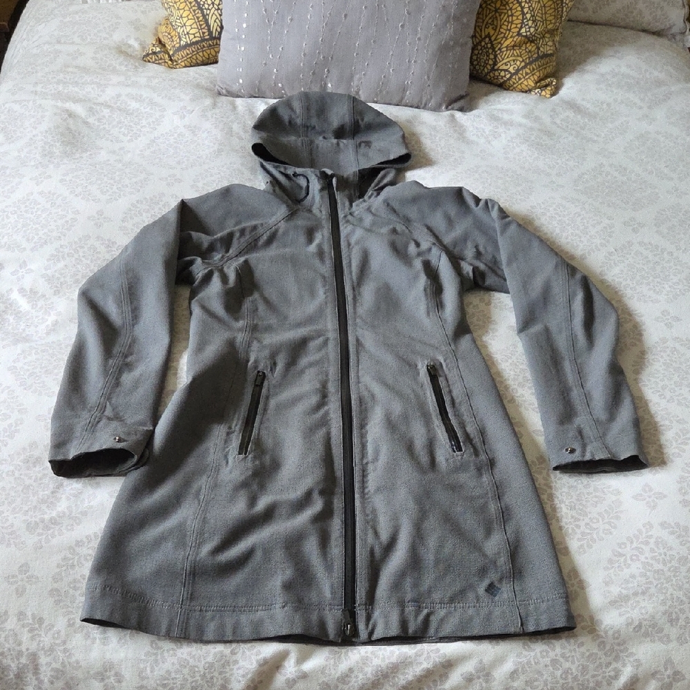 Columbia Charcoal Hooded Trench Coat